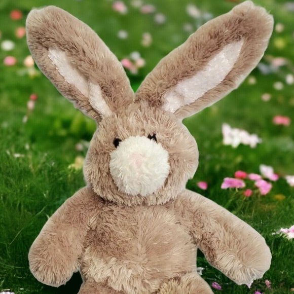 Build A Bear Bunny Rabbit Easter Tan Plush Pink Bendable Ears Stuffed Toy 20" - Picture 1 of 9